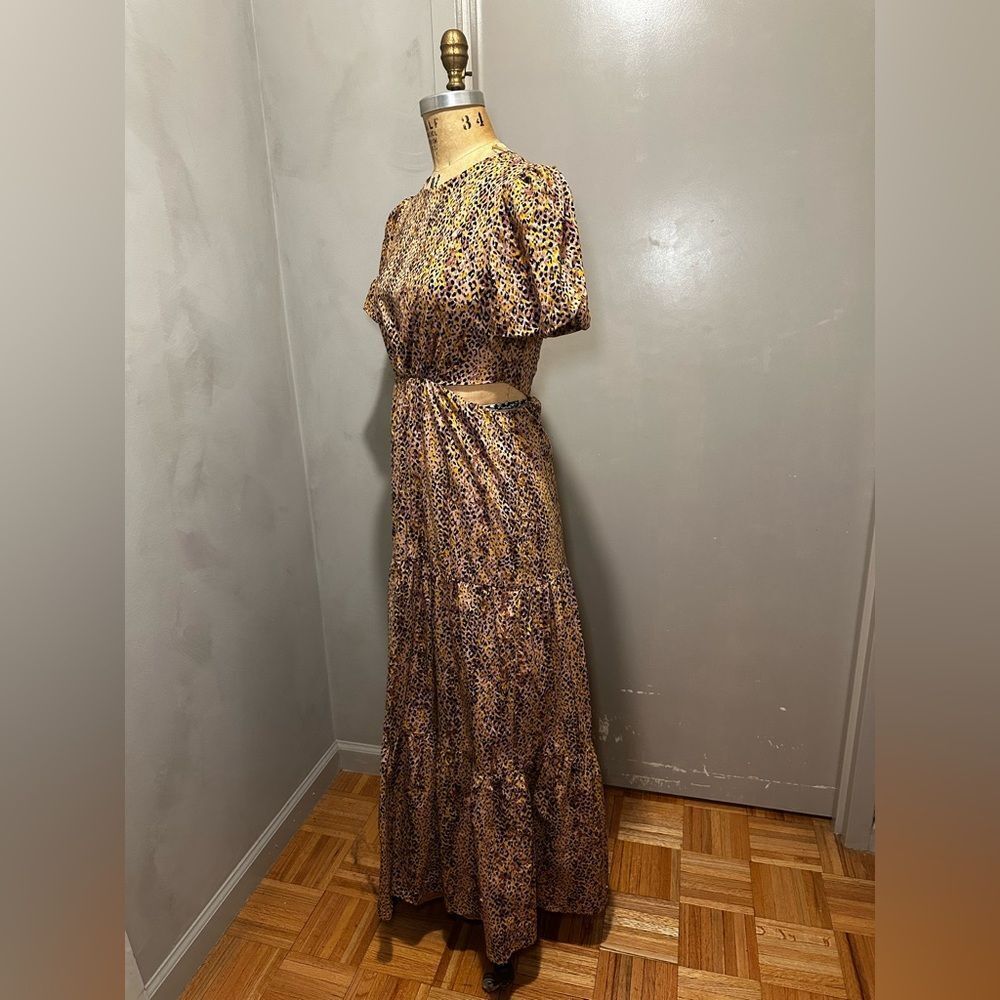 Print Maxi Dress With Cutouts